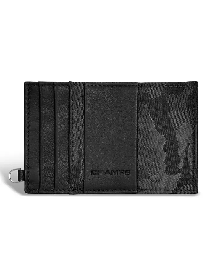 Мужской кожаный тонкий картхолдер Camo Collection CHAMPS