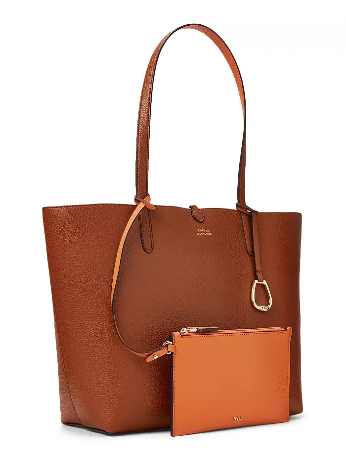 Сумка-шоппер реверсивная из искусственной кожи Lauren Ralph Lauren — изображение 1 из 5, коричневый