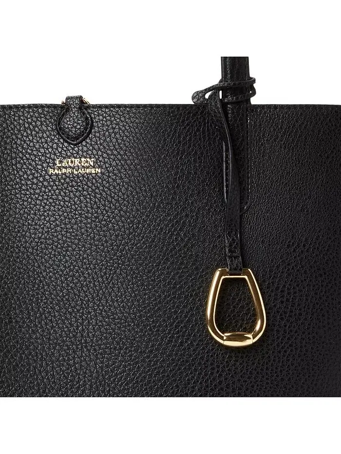 Большая двухсторонняя сумка-тоут Lauren Ralph Lauren — изображение 6 из 7, черный//золотистый