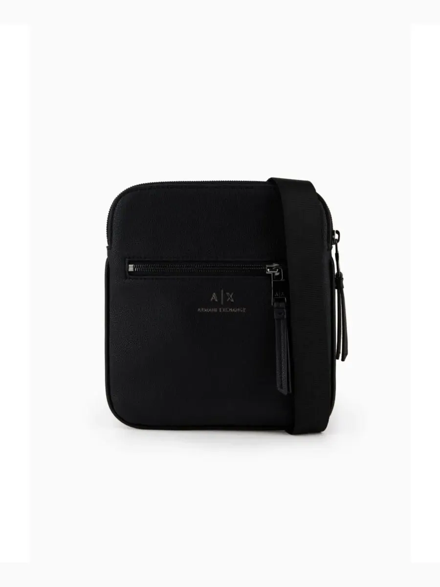 Мужская плоская сумка через плечо с внешним карманом A|X Armani Exchange — 1