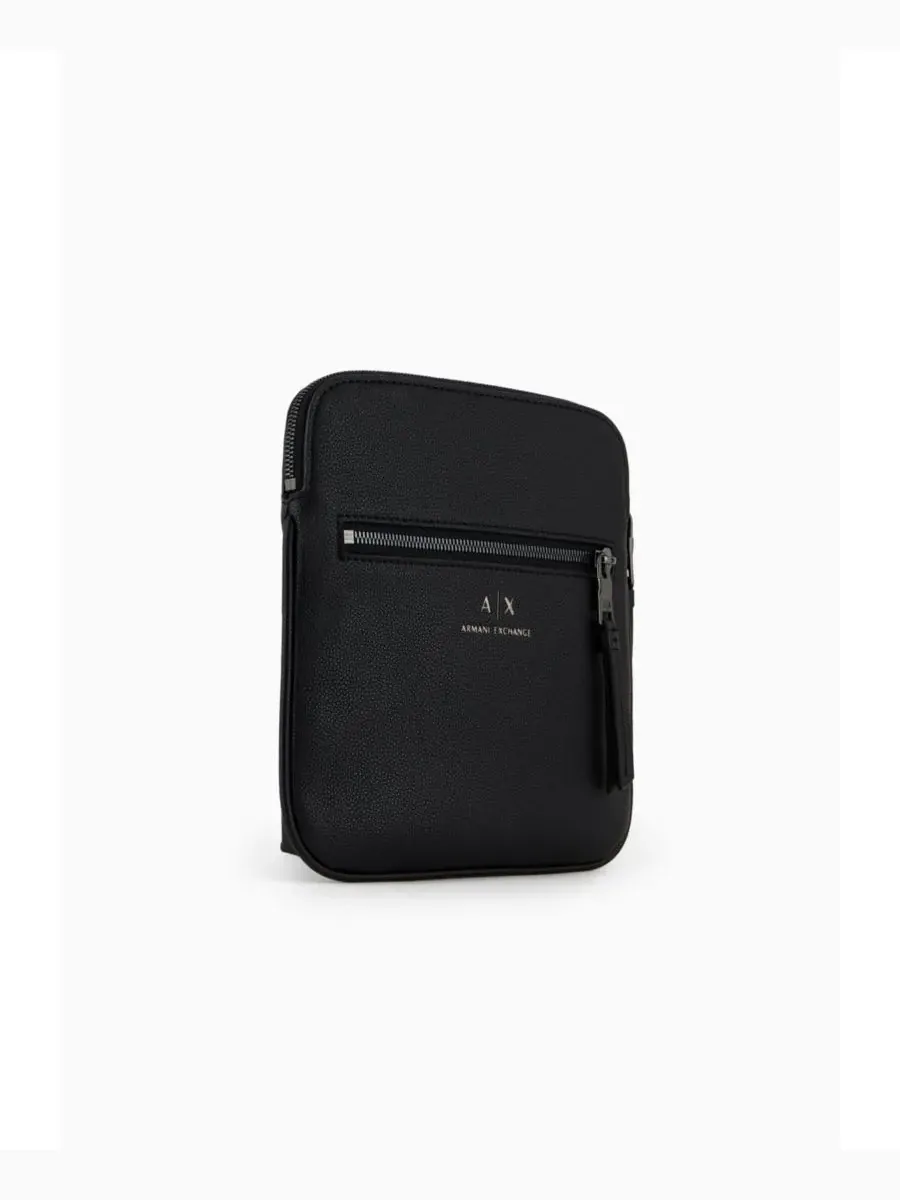 Мужская плоская сумка через плечо с внешним карманом A|X Armani Exchange — 4