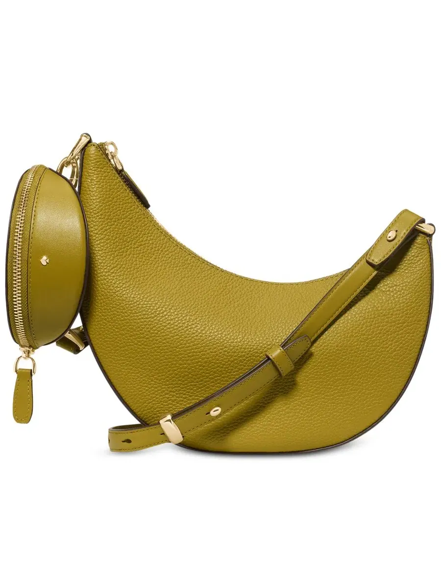 Сумка-кроссбоди Duo Small Pebbled Leather kate spade new york — изображение 1 из 12, зеленый