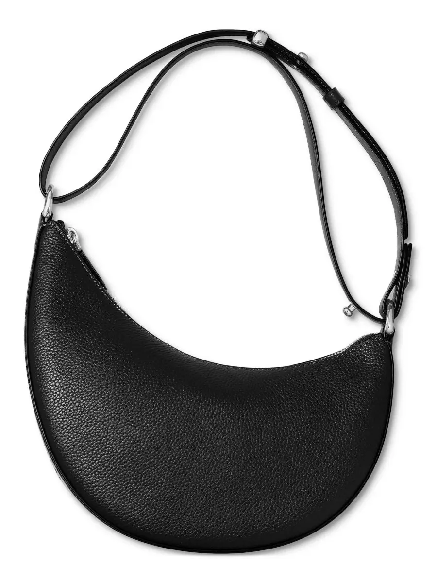 Сумка-кроссбоди Duo Small Pebbled из кожи kate spade new york — изображение 4 из 10, черный/серебристый
