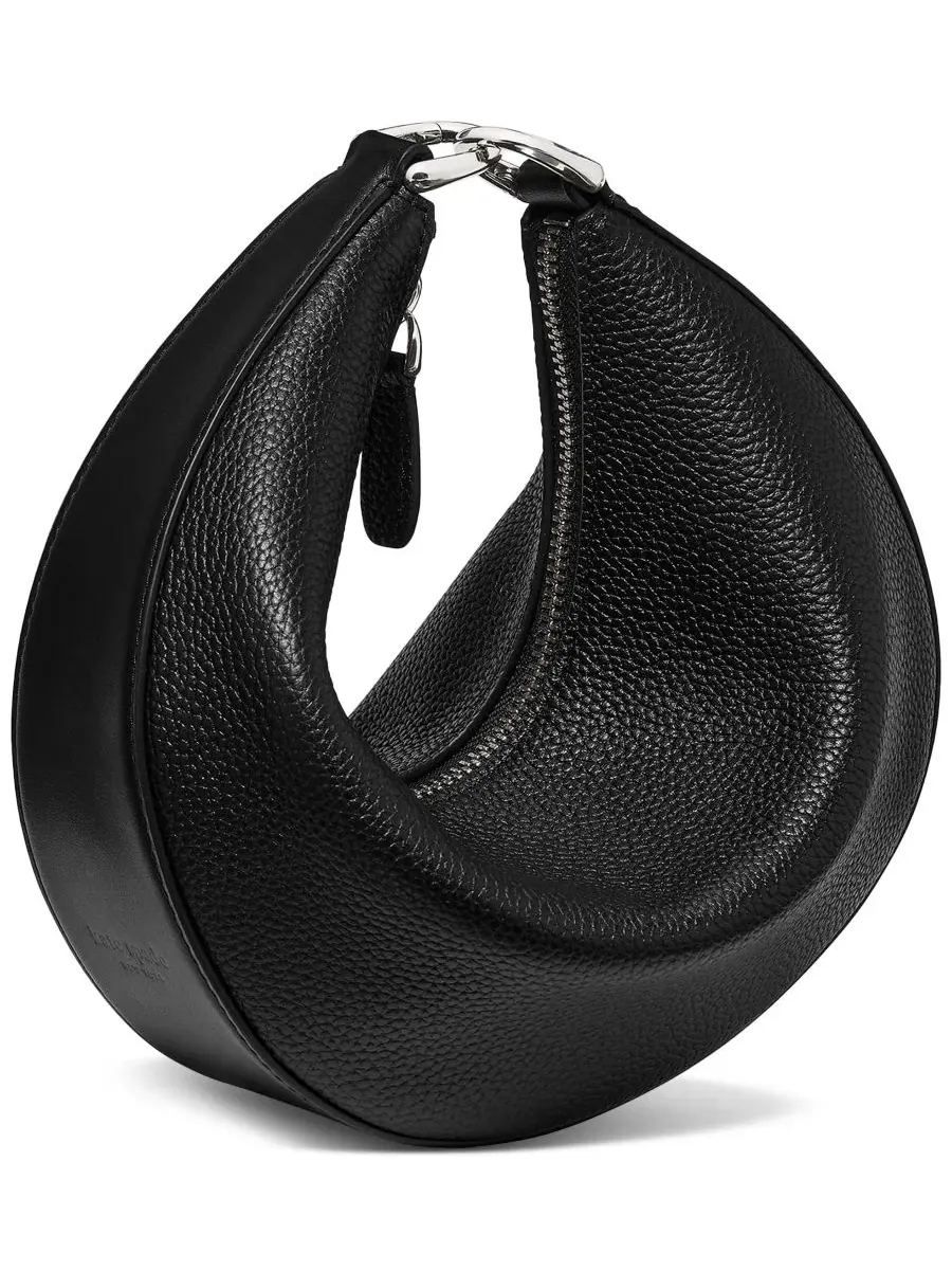 Сумка-кроссбоди Duo Small Pebbled из кожи kate spade new york — изображение 7 из 10, черный/серебристый