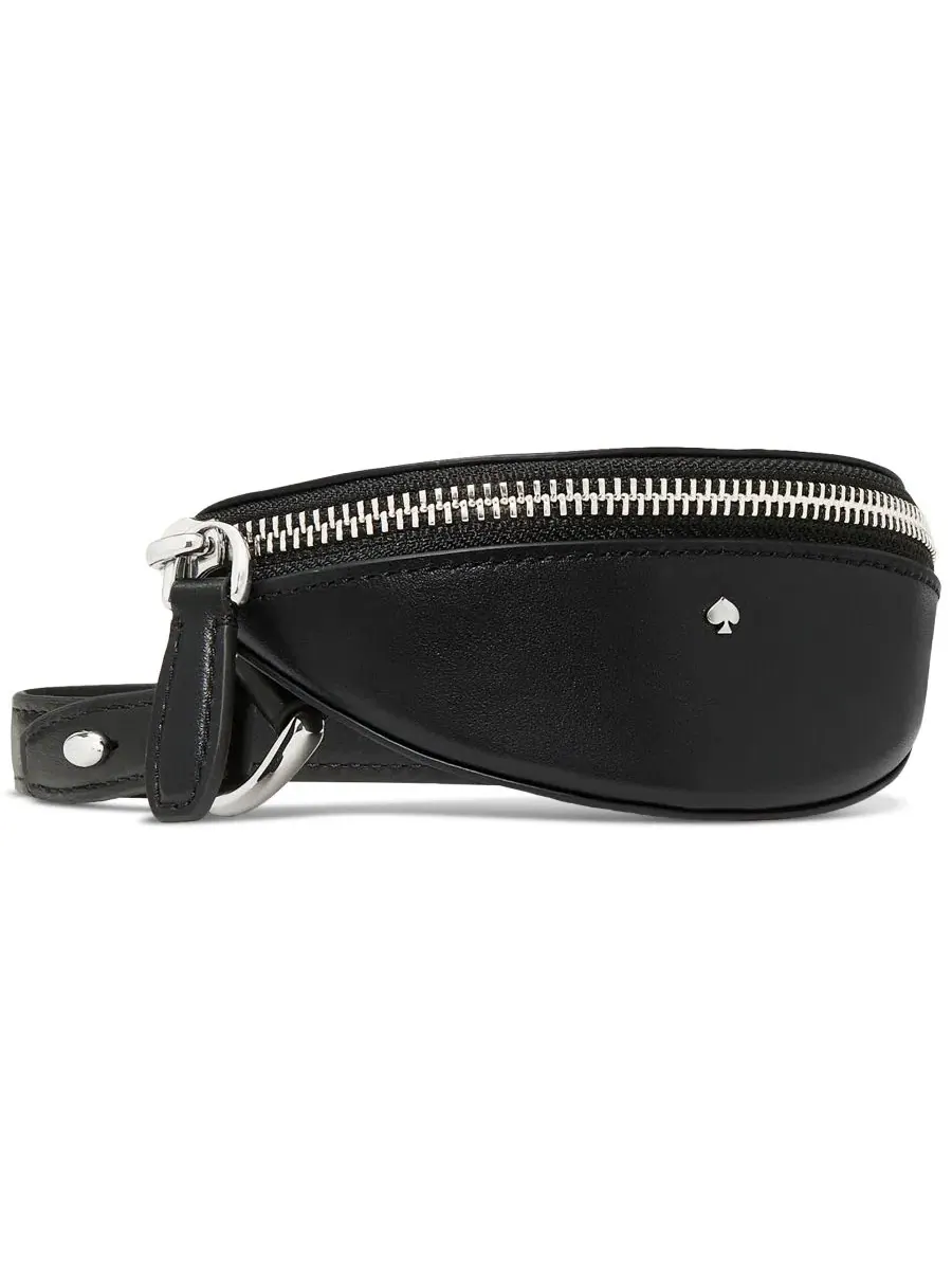 Сумка-кроссбоди Duo Small Pebbled из кожи kate spade new york — изображение 8 из 10, черный/серебристый