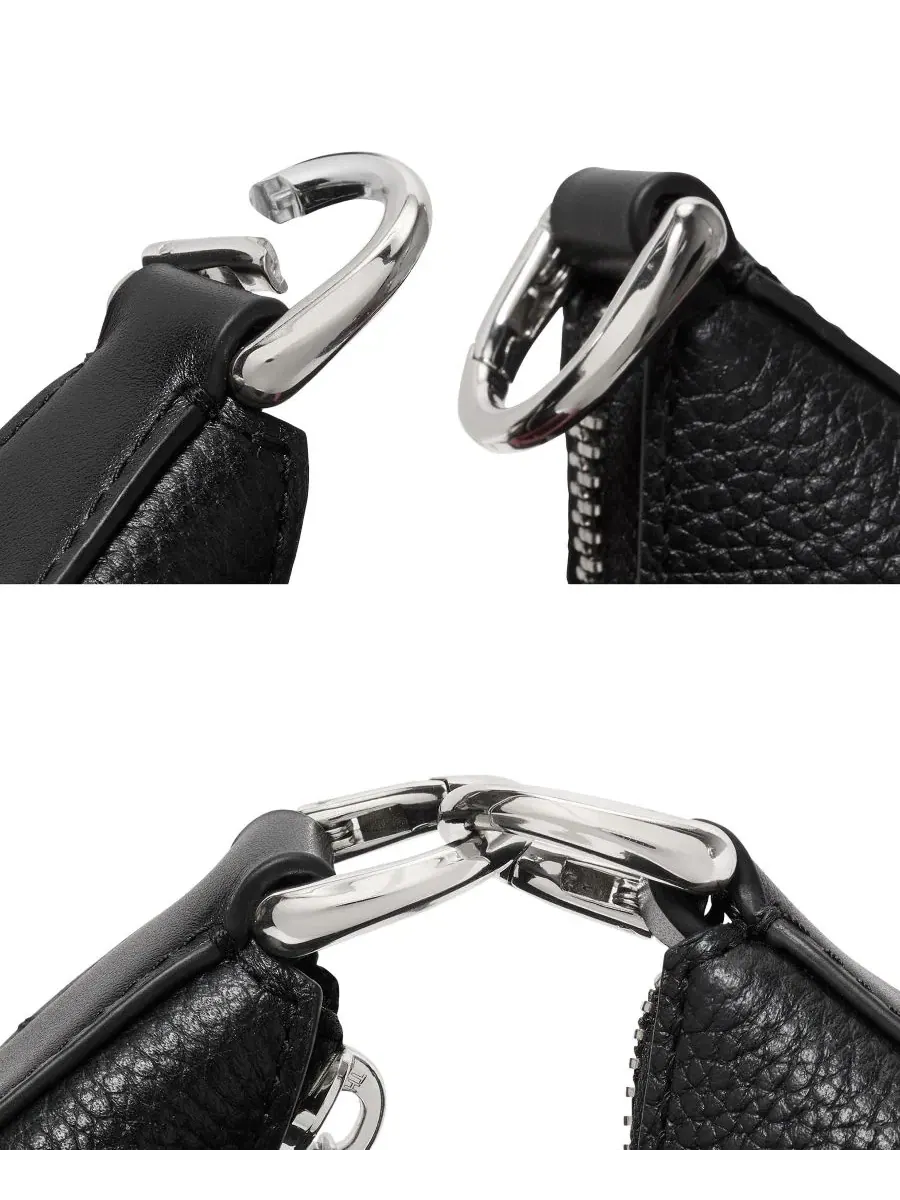 Сумка-кроссбоди Duo Small Pebbled из кожи kate spade new york — изображение 9 из 10, черный/серебристый