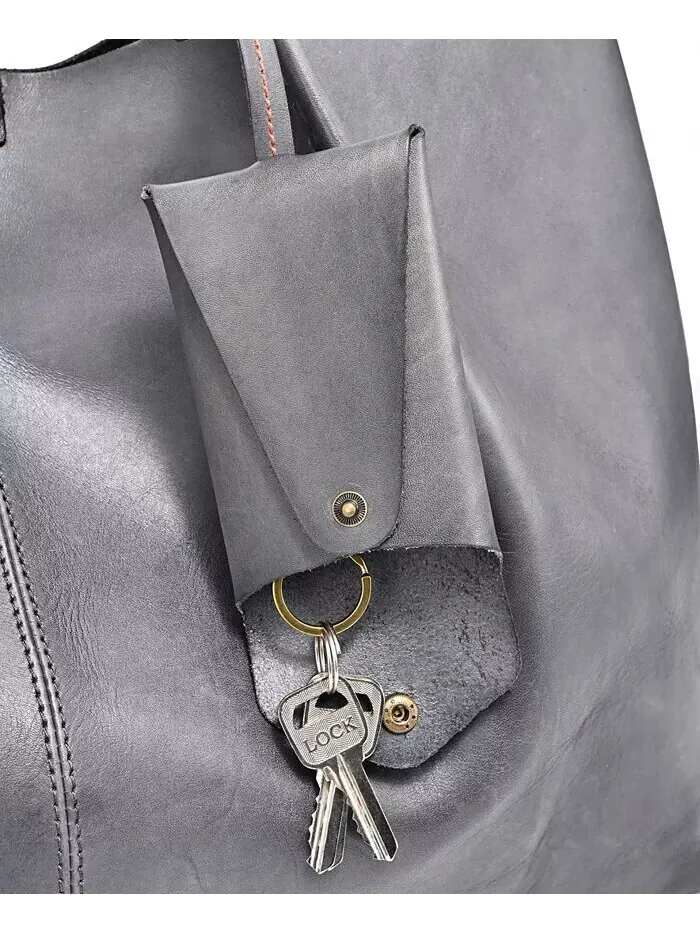 Женская сумка-тоут Calla из натуральной кожи OLD TREND — изображение 10 из 11, серый