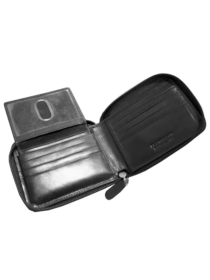 Мужской кошелек Boulder Collection с защитой RFID, молнией и съемным паспортным блоком Mancini — изображение 8 из 9
