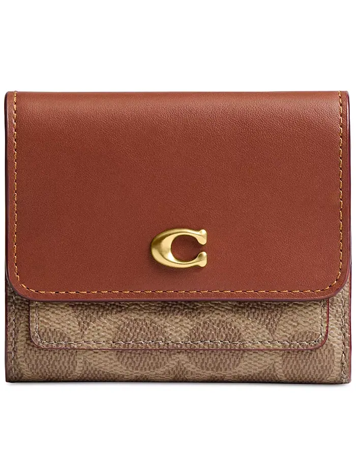Кошелек Mila Small Flap из фирменного полотна COACH