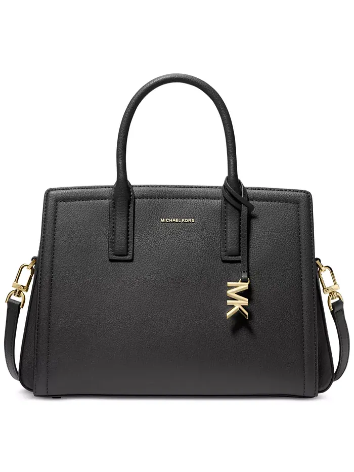 Сумка женская кросс-боди натуральная кожа Michael Kors Laila — изображение 1 из 5, черный/золотистый