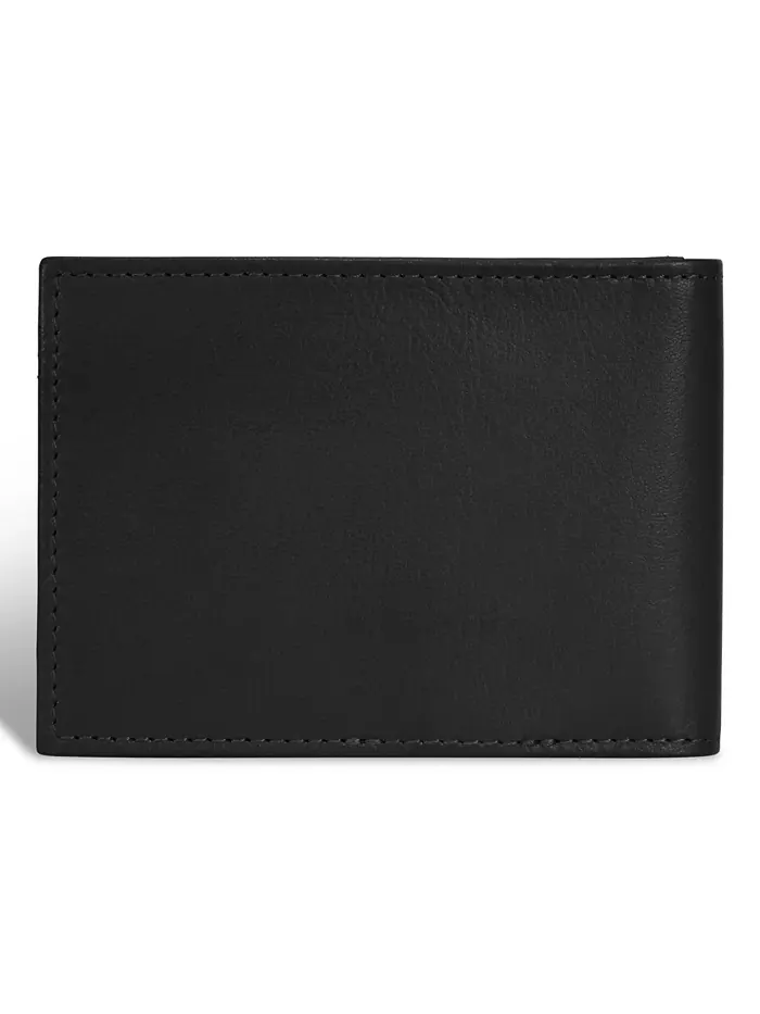 Мужской кожаный кошелек Onyx Collection с би-фолдом и клипом CHAMPS — изображение 2 из 9, черный