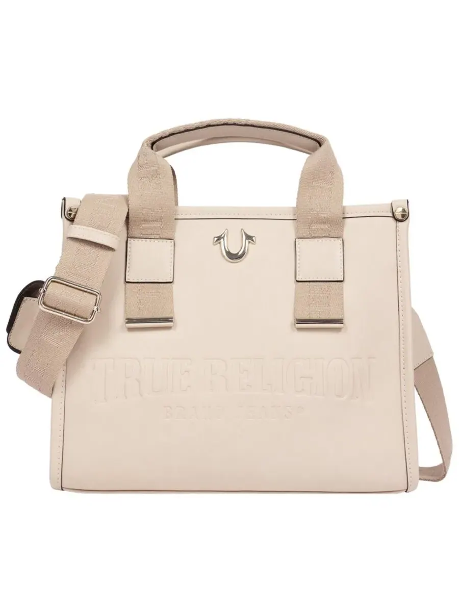 Сумка-тоут с принтом, модель Brody Smooth PU Medium Tote True Religion — изображение 1 из 6, бежевый