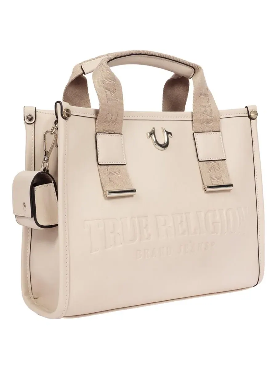 Сумка-тоут с принтом, модель Brody Smooth PU Medium Tote True Religion — изображение 2 из 6, бежевый