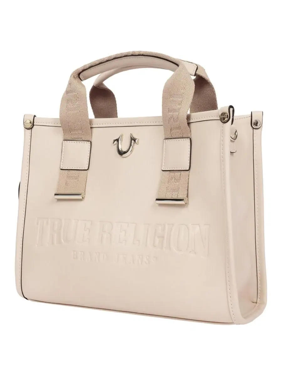 Сумка-тоут с принтом, модель Brody Smooth PU Medium Tote True Religion — изображение 3 из 6, бежевый