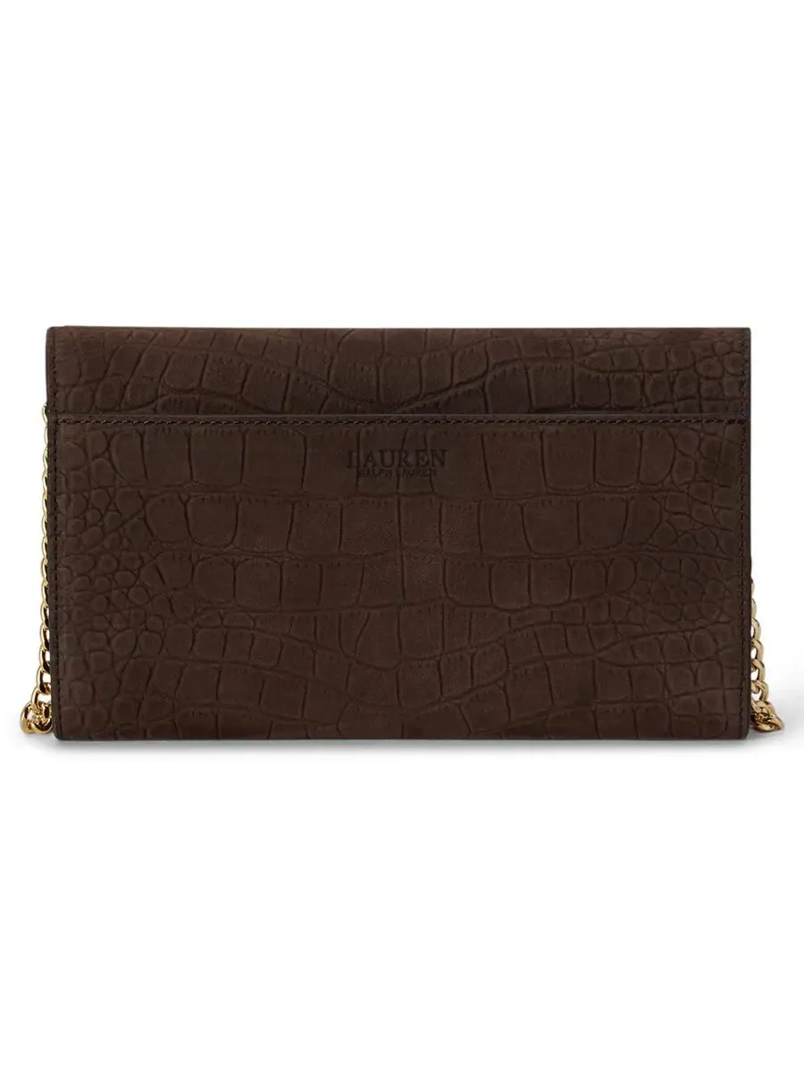 Кошелек-кроссбоди Adair II из тисненой кожи Lauren Ralph Lauren — изображение 2 из 6, коричневый