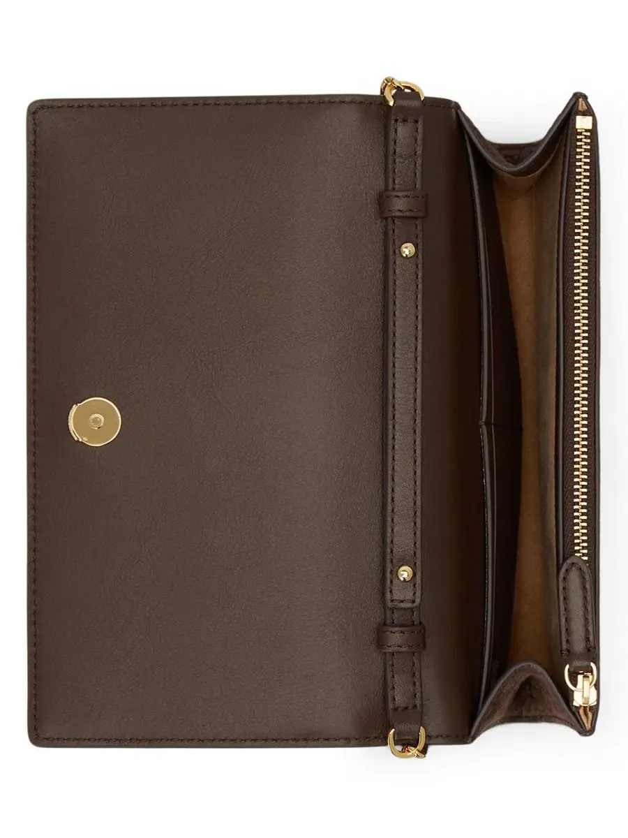 Кошелек-кроссбоди Adair II из тисненой кожи Lauren Ralph Lauren — изображение 4 из 6, коричневый