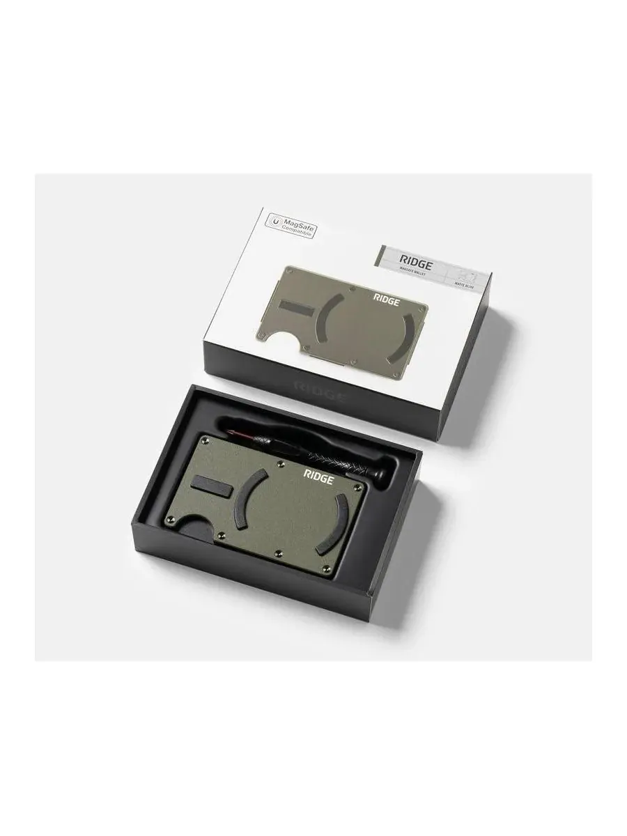 The Ridge Мужской кошелек RIDGE для Magsafe - матовый оливковый - ремешок для денег — изображение 8 из 9