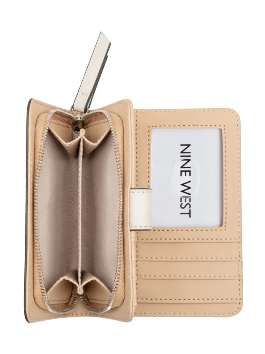 Женский французский кошелек Luela Nine West, Floral Logo Milk — изображение 3 из 4