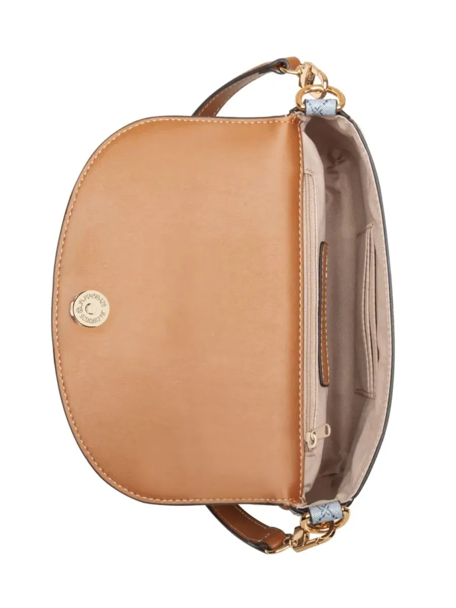 Женская сумка-кроссбоди Rigina с клапаном Nine West, Chambray Logo Brandy — изображение 4 из 10