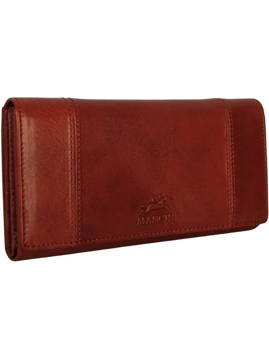 Кошелек Pelle D'oro RFID Secure Quad Fold Mancini — изображение 2 из 6, верблюжий