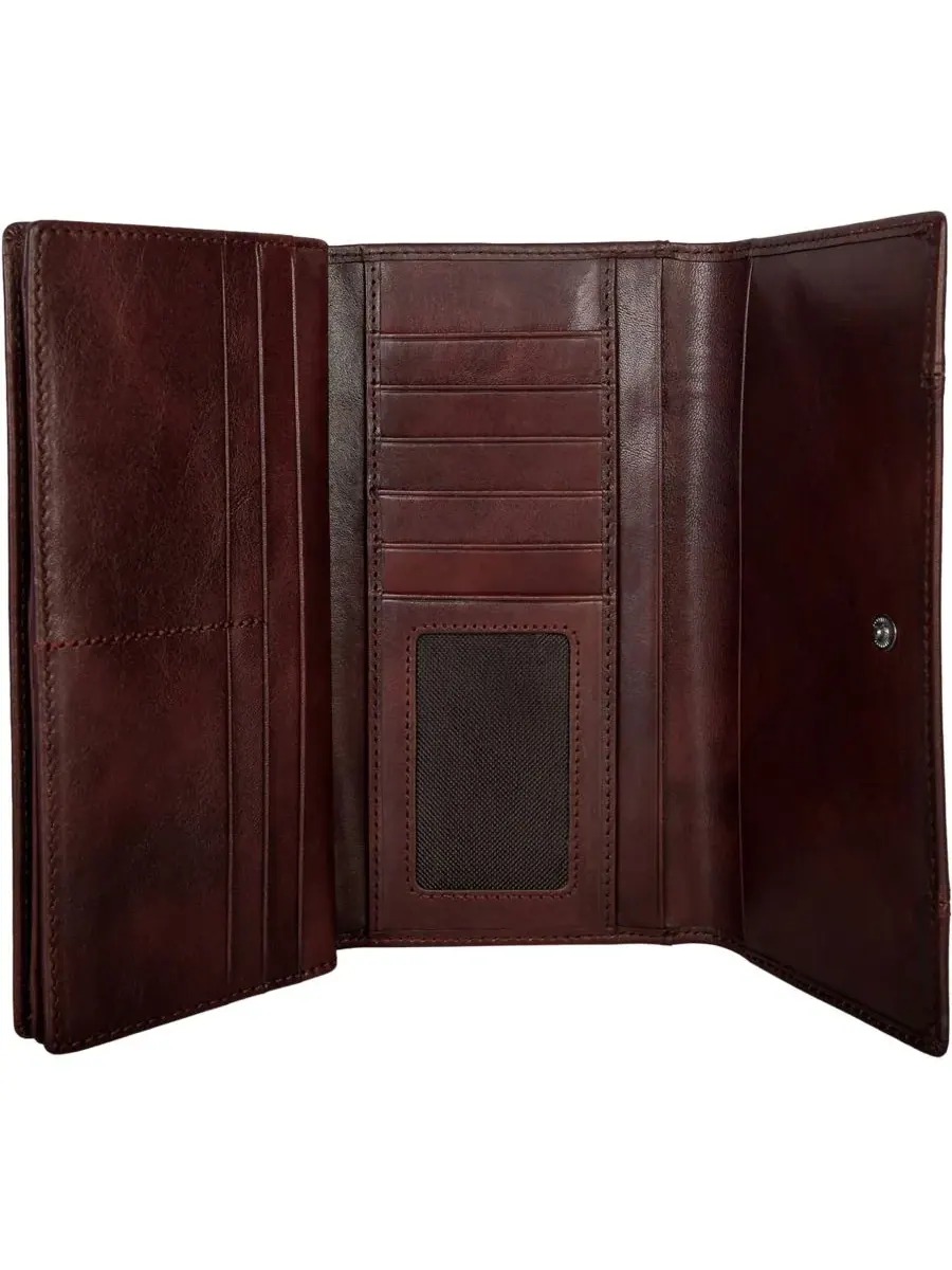 Кошелек Pelle D'oro RFID Secure Quad Fold Mancini — изображение 4 из 6, коричневый
