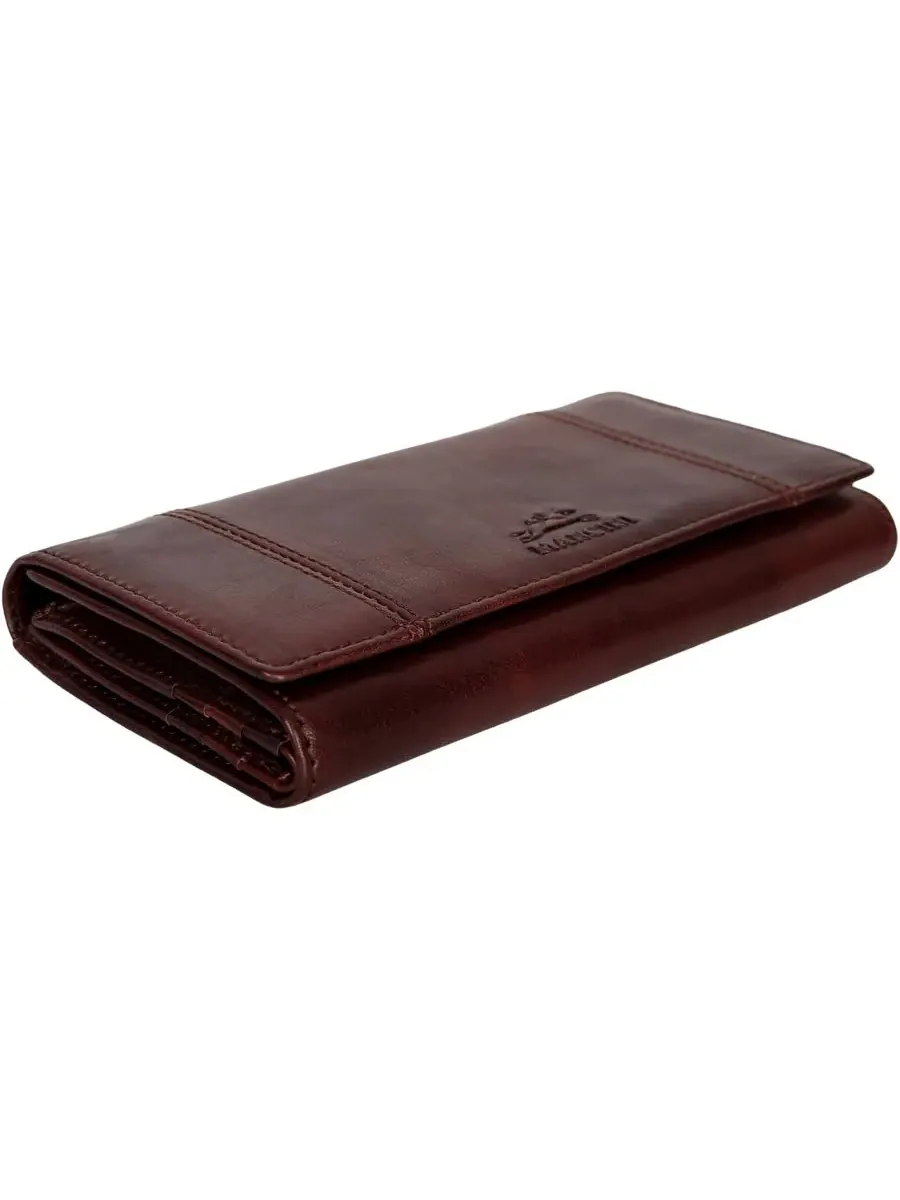 Кошелек Pelle D'oro RFID Secure Quad Fold Mancini — изображение 6 из 6, коричневый
