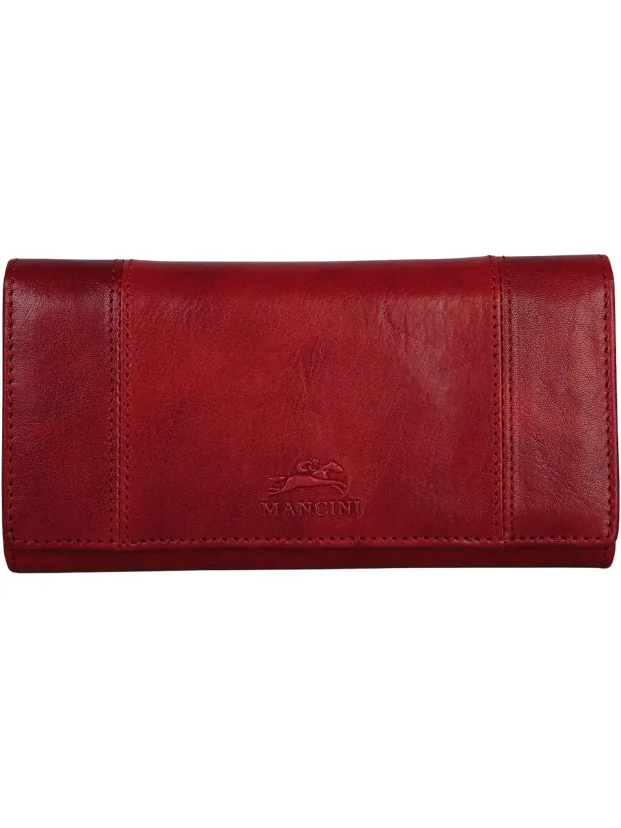 Кошелек Pelle D'oro RFID Secure Quad Fold Mancini — изображение 1 из 6, красный