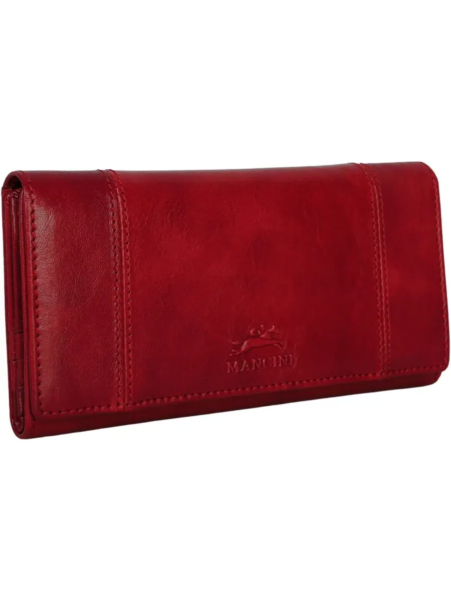 Кошелек Pelle D'oro RFID Secure Quad Fold Mancini — изображение 2 из 6, красный