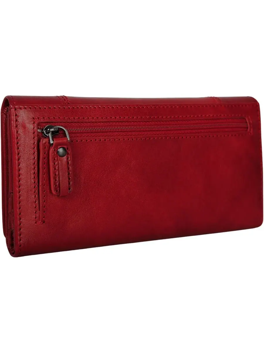 Кошелек Pelle D'oro RFID Secure Quad Fold Mancini — изображение 3 из 6, красный