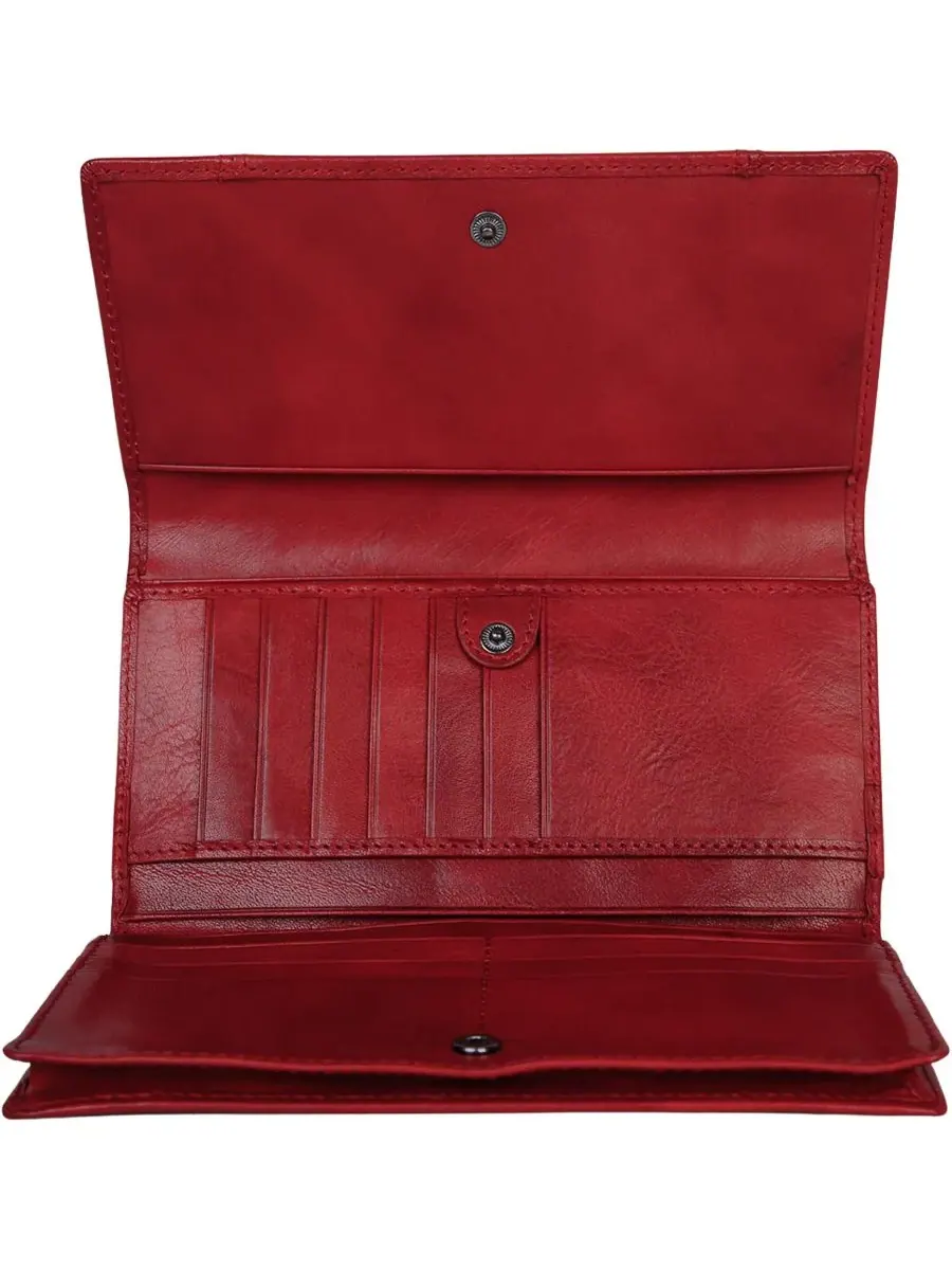 Кошелек Pelle D'oro RFID Secure Quad Fold Mancini — изображение 5 из 6, красный