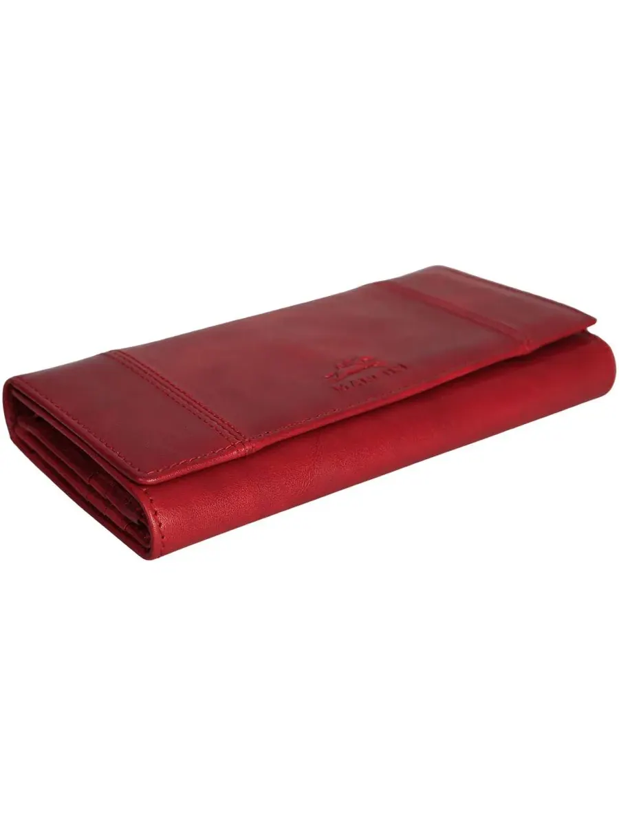 Кошелек Pelle D'oro RFID Secure Quad Fold Mancini — изображение 6 из 6, красный