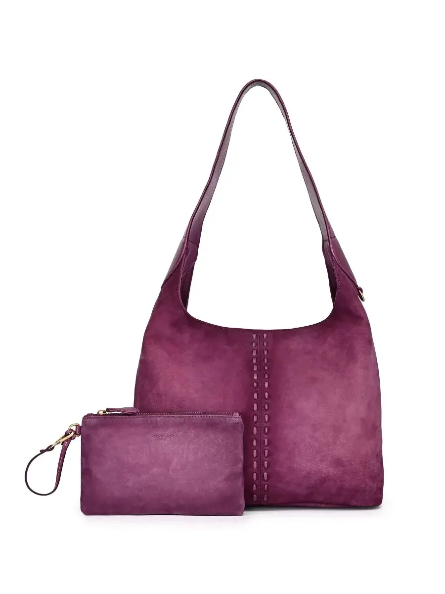 Сумка-хобо Hydrangea Medium Vintage Ombre Old Trend — изображение 1 из 8, фиолетовый