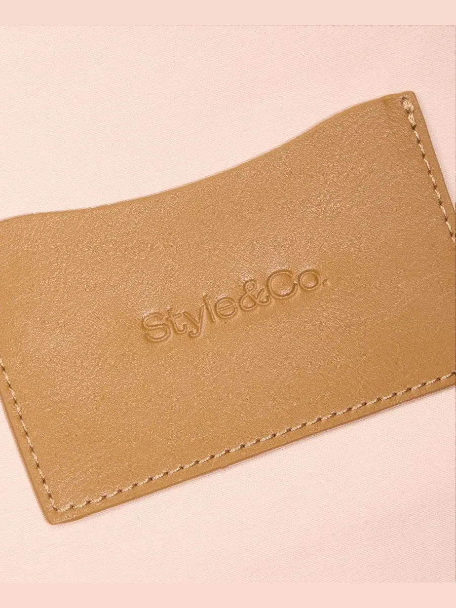Средняя сумка через плечо с декоративной строчкой и заклепками Style & Co — изображение 7 из 7, выцветший золотистый тон
