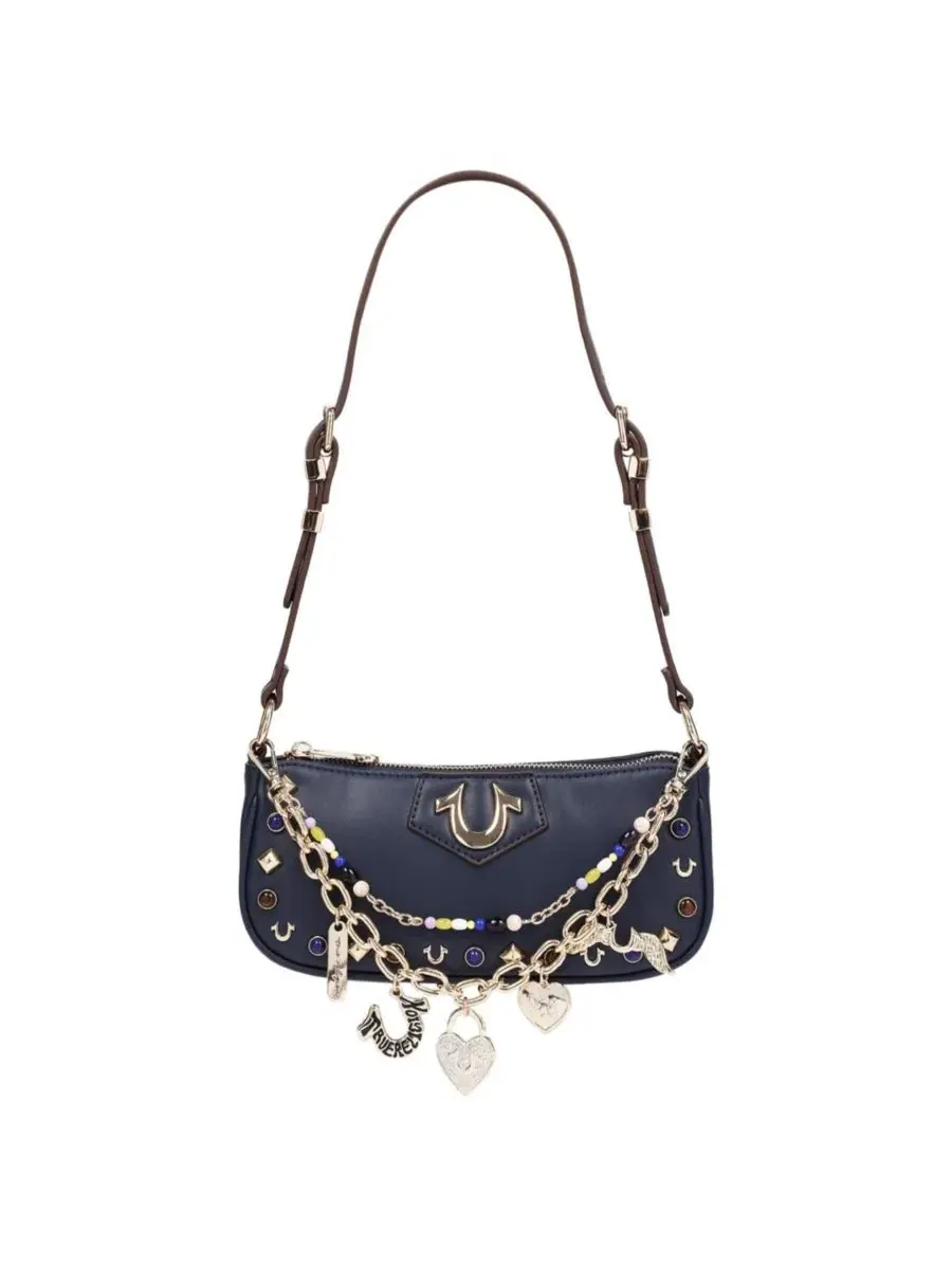 Сумка через плечо с цепочками и шипами Chain and Studs True Religion