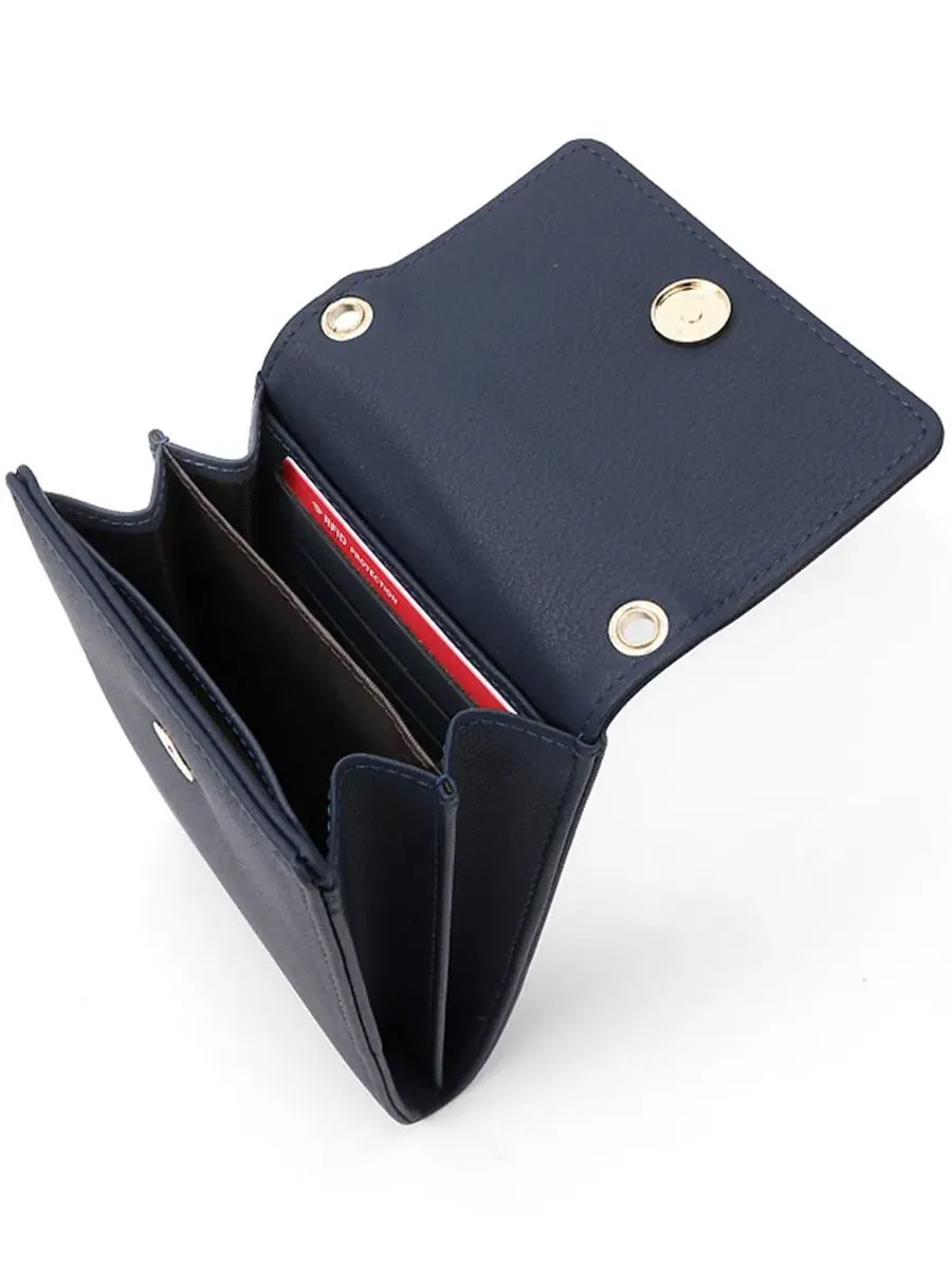 Сумка-слинг из кожи с RFID-защитой, модель Travel 1.5 CHAMPS — изображение 4 из 5, темно-синий