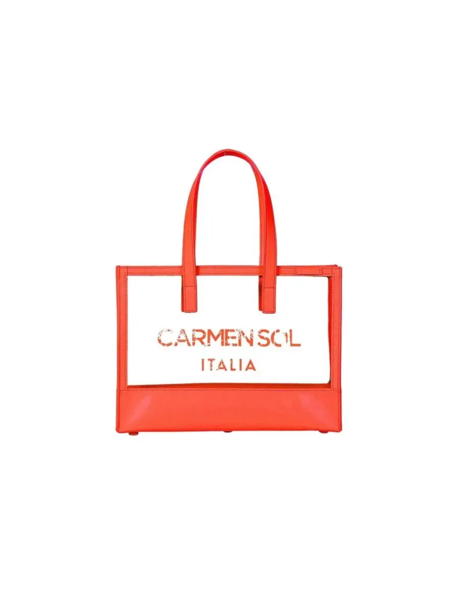 Женская мини-сумка-тоут Venezia Clear Mini Tote CARMEN SOL — изображение 3 из 3, неоновый розовый