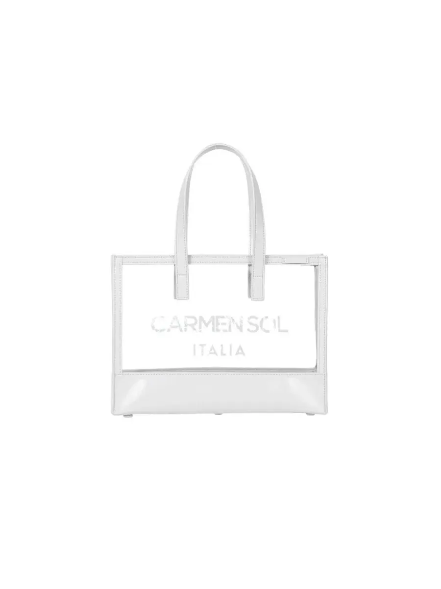 Женская сумка-шопер Venezia Clear Mini Tote CARMEN SOL — изображение 1 из 4, белый