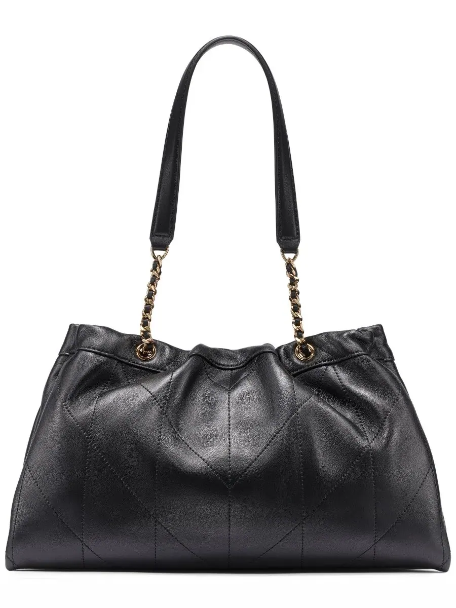 Сумка через плечо Amandine Leather Medium Shoulder Handbag KARL LAGERFELD PARIS — изображение 2 из 8, черный/золотистый