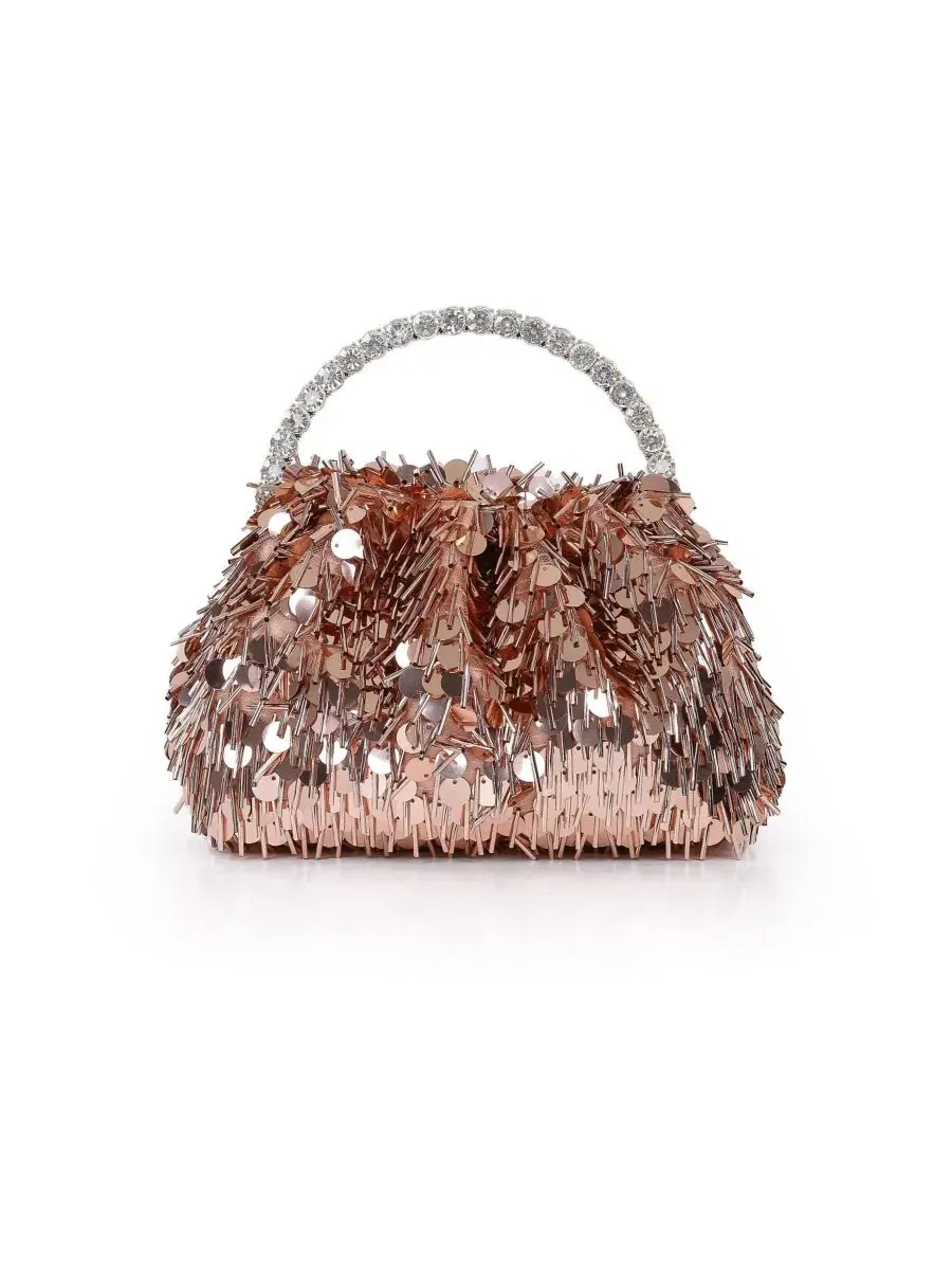 Клатч с бахромой и пайетками, модель Noa Mix Sequin Ombre Jewel Badgley Mischka