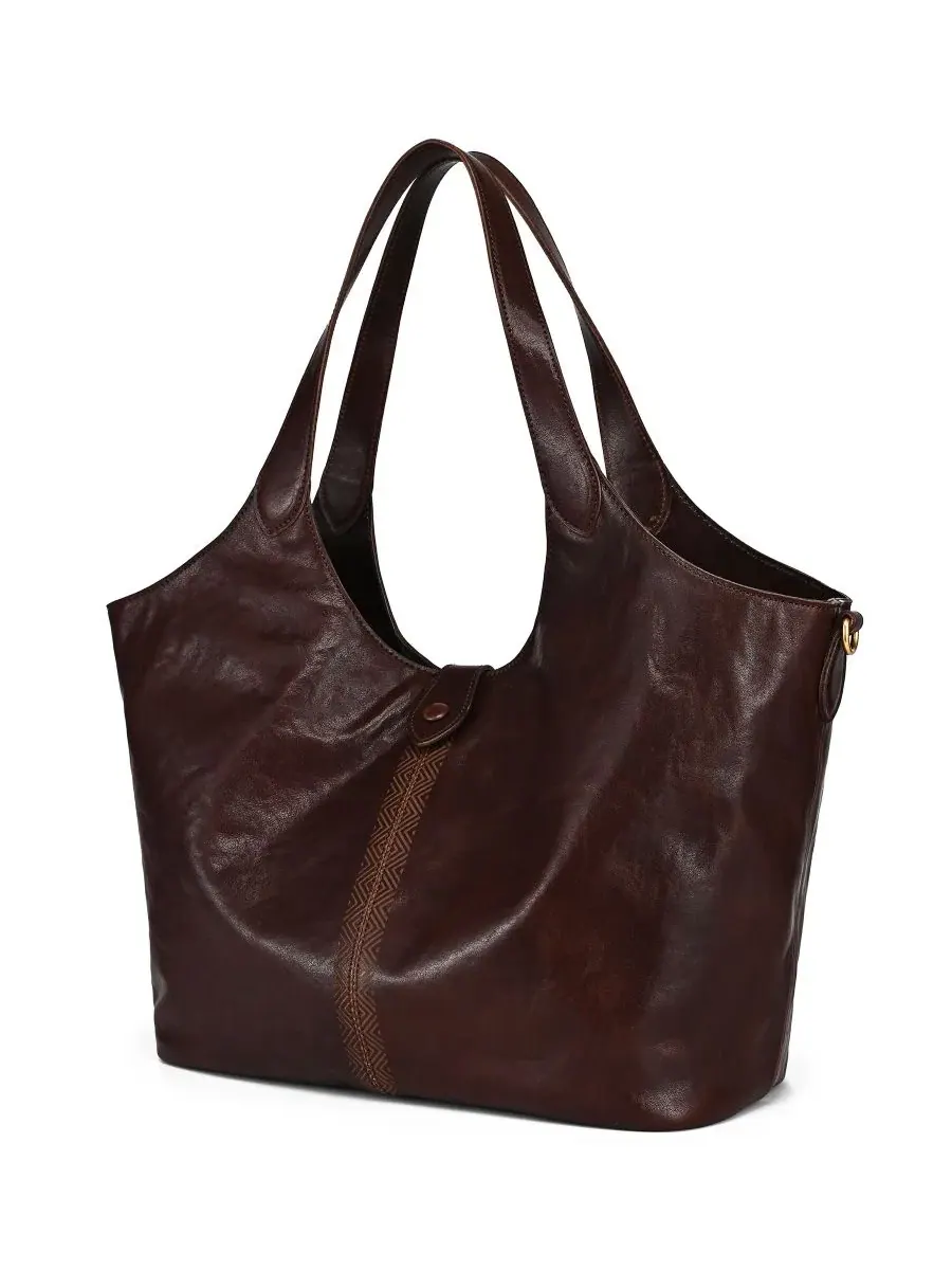 Сумка-шопер большая Marigold Large Tote OLD TREND — изображение 3 из 7, коричневый