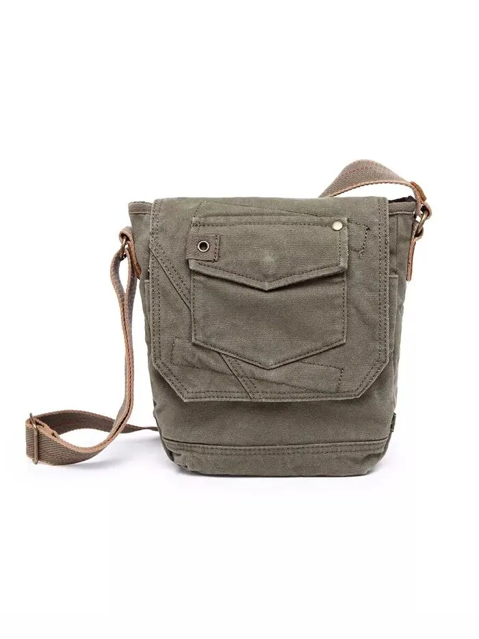 Сумка через плечо Spring Palm Canvas TSD BRAND — изображение 1 из 9, оливковый