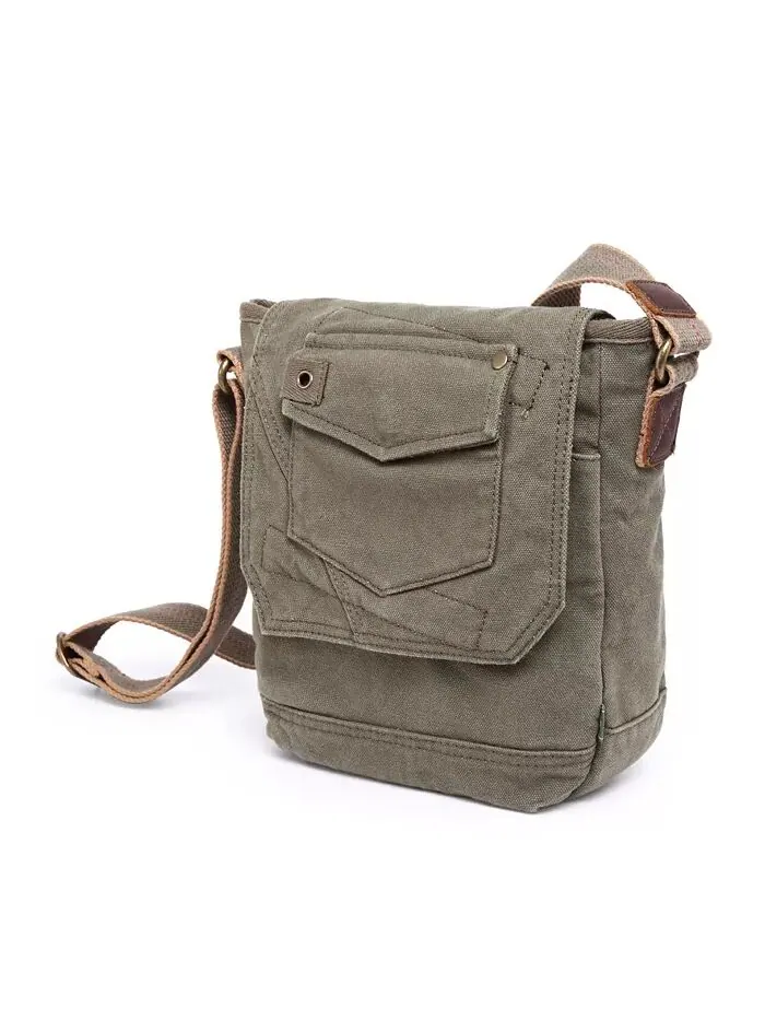Сумка через плечо Spring Palm Canvas TSD BRAND — изображение 4 из 9, оливковый