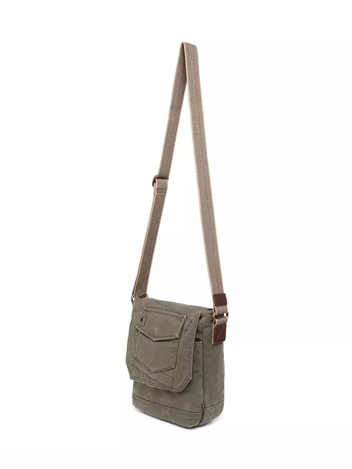 Сумка через плечо Spring Palm Canvas TSD BRAND — изображение 6 из 9, оливковый