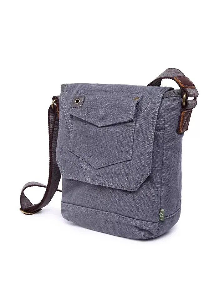 Сумка через плечо Spring Palm Canvas TSD BRAND — изображение 4 из 9, серый