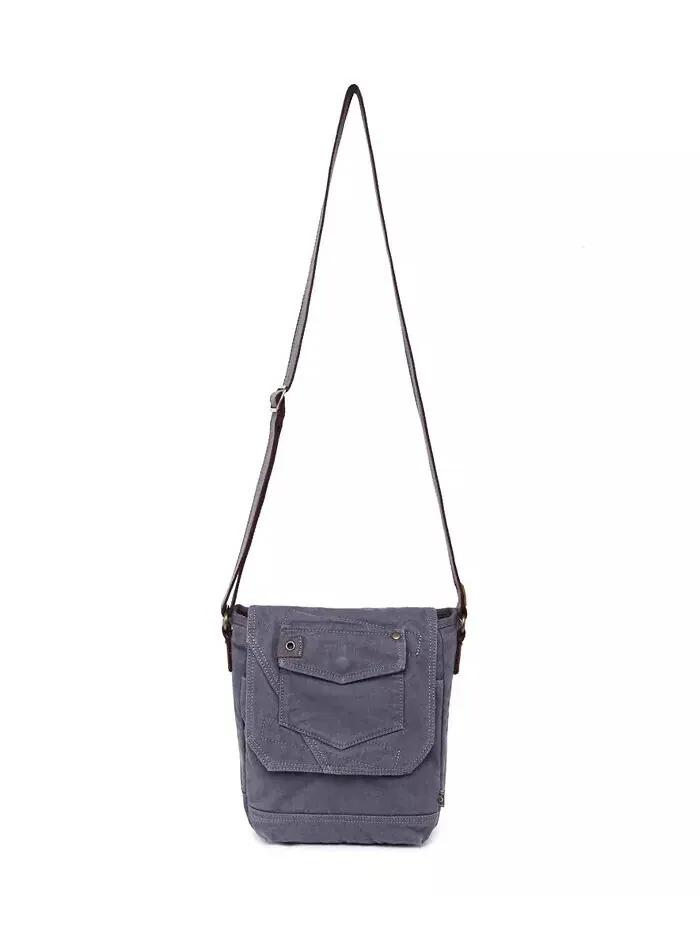 Сумка через плечо Spring Palm Canvas TSD BRAND — изображение 5 из 9, серый