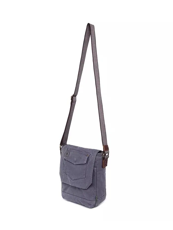 Сумка через плечо Spring Palm Canvas TSD BRAND — изображение 6 из 9, серый