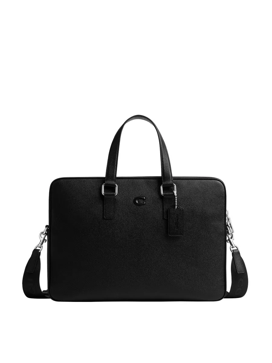 Мужская сумка-портфель Caden из зернистой кожи COACH — 1