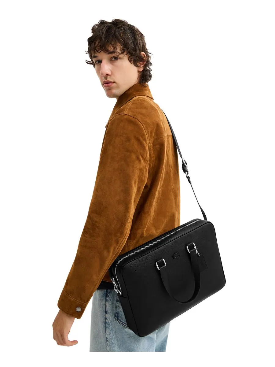 Мужская сумка-портфель Caden из зернистой кожи COACH — 5