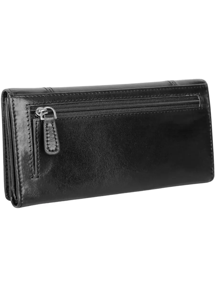 Защищенный тройной кошелек Pelle D'oro RFID Mancini — изображение 3 из 6, черный