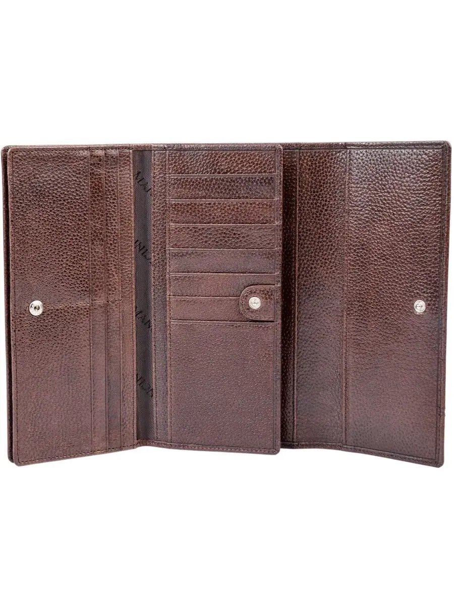 Кошелек Fifth Avenue RFID Secure Quad Fold Mancini — изображение 5 из 8, коричневый